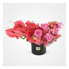 Shima Roses and Anthuriums Flower Box